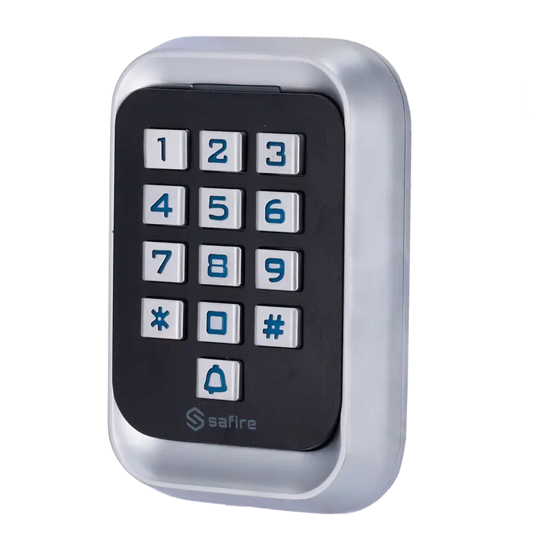 SAFIRE SF-AC108 - Control de acceso autónomo - Acceso por tarjeta EM y PIN - Salida de relé, pulsador y timbre - Wiegand 26