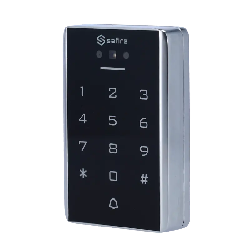 SAFIRE SF-AC124-FR-WIFI - Control de acceso autónomo - Acceso por facial, tarjeta EM, PIN y APP - Salida de relé, pulsador y timbre