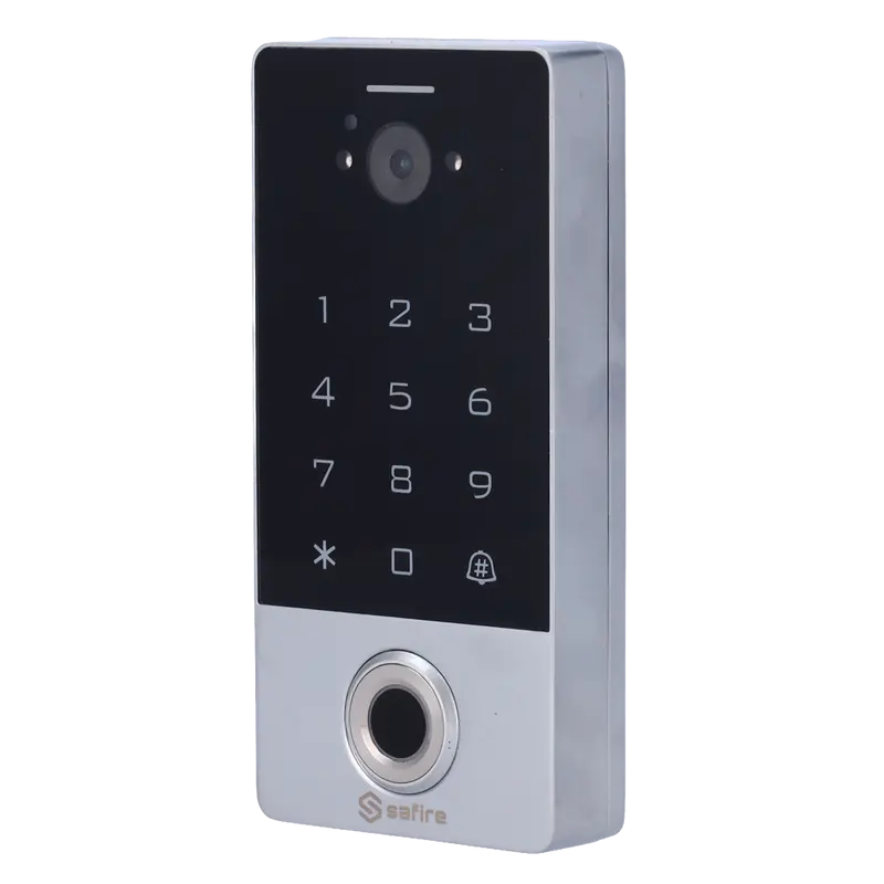 SAFIRE SF-AC126-F-WIFI - Control de acceso autónomo con videoportero - Acceso por huella, tarjeta EM, PIN y APP