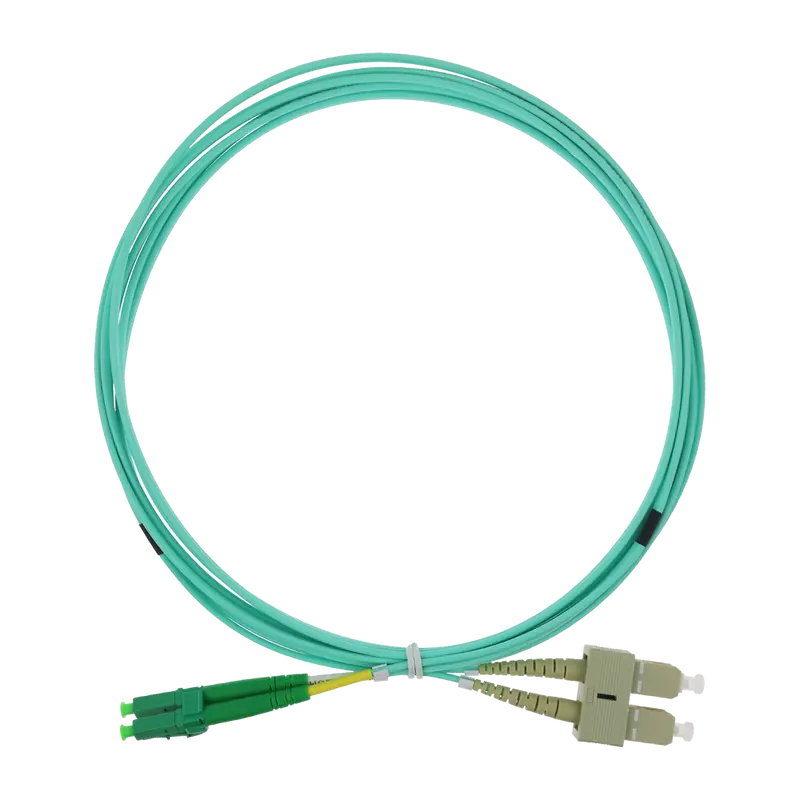 SAFIRE SF-LC-APC-SC-UPC-OM4-DX-3M - Cable de conexión de fibra óptica dúplex - Fibra multimodo OM4 de alta velocidad