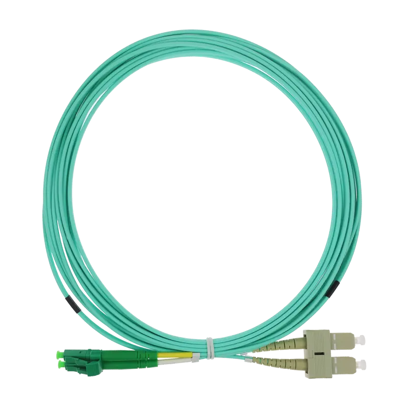 SAFIRE SF-LC-APC-SC-UPC-OM4-DX-5M - Cable de conexión de fibra óptica dúplex - Fibra multimodo OM4 de alta velocidad