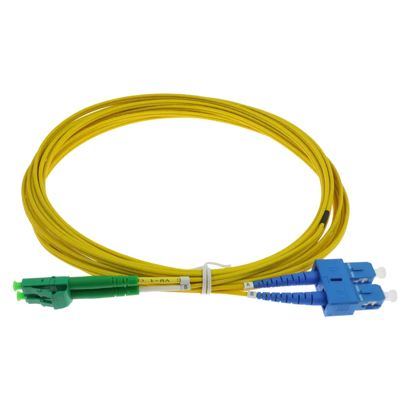 SAFIRE SF-LC-APC-SC-UPC-SM-DX-5M - Cable de conexión de fibra óptica dúplex - Fibra monomodo G657A2 de alto rendimiento