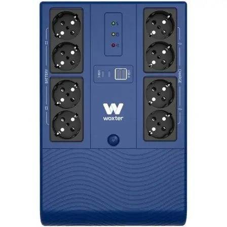 SAI Línea Interactiva Woxter Multibase UPS 800 VA/ 800VA-480W/ 8 Salidas/ Formato Torre
