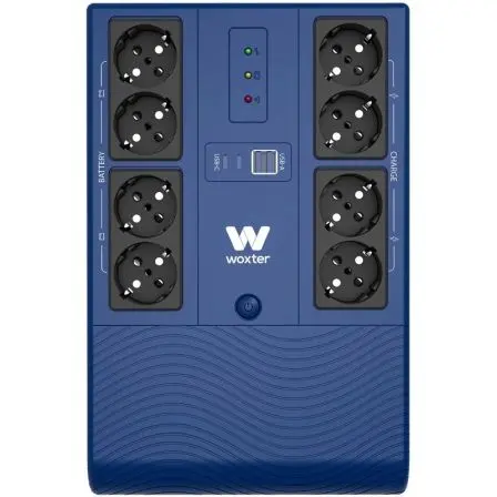 SAI Línea Interactiva Woxter Multibase UPS 800 VA/ 800VA-480W/ 8 Salidas/ Formato Torre