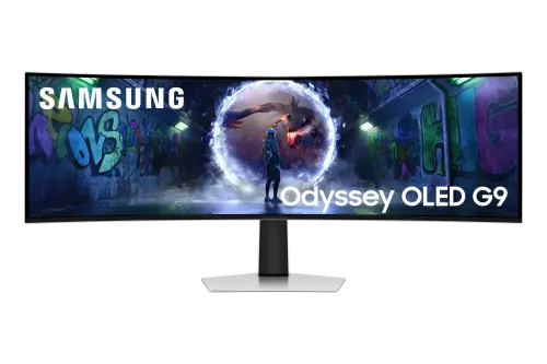 Samsung G93SD pantalla para PC 124,5 cm (49") 5120 x 1440 Pixeles Dual QHD OLED Plata