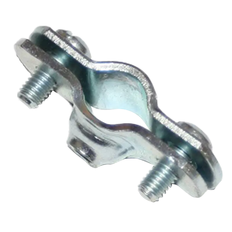 SECURITON 10XPC5/6-StG - Pack de 10 unidades - Abrazaderas de acero inox. - Para tubo de 5mm - 10 unidades de refuerzos de latón