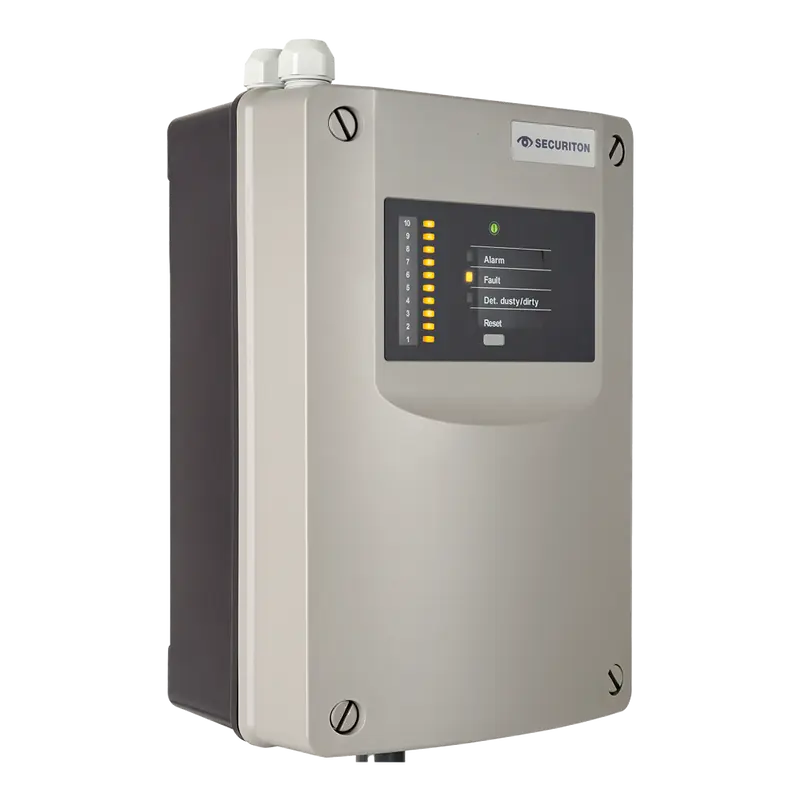 SECURITON ASD532-3 - Detector de humo por aspiración,1 canal - Longitud de tubería hasta 120 m - Sensibilidad % obs/m 0,002