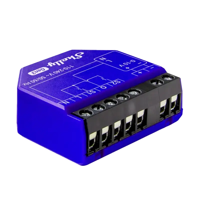 SHELLY SH-DIMMER-01-10V-GEN3 - Shelly Dimmer 0/1-10V PM Gen3 - Control analógico de 0/1-10V / Relé Interno 16A