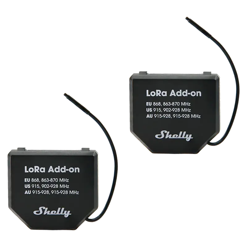 SHELLY SH-LORA-ADDON-2PC - Shelly LoRa Add-on (2 Pack) - Conectividad LoRaWAN para distancias extremas