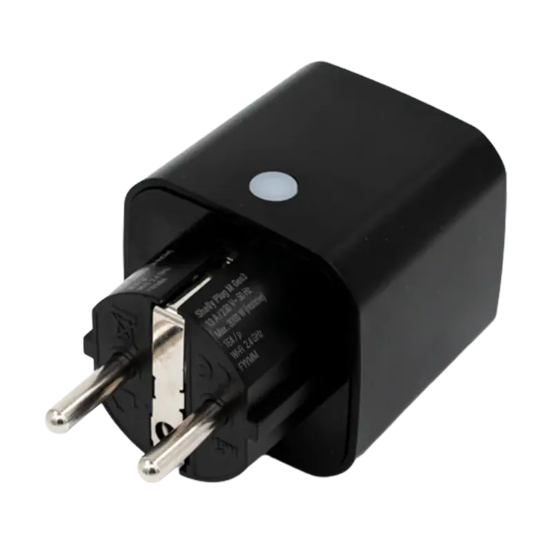 SHELLY SH-PLUG-M-GEN3-B - Shelly Plug M Gen3 (Negro) - Monitoreo preciso del consumo eléctrico