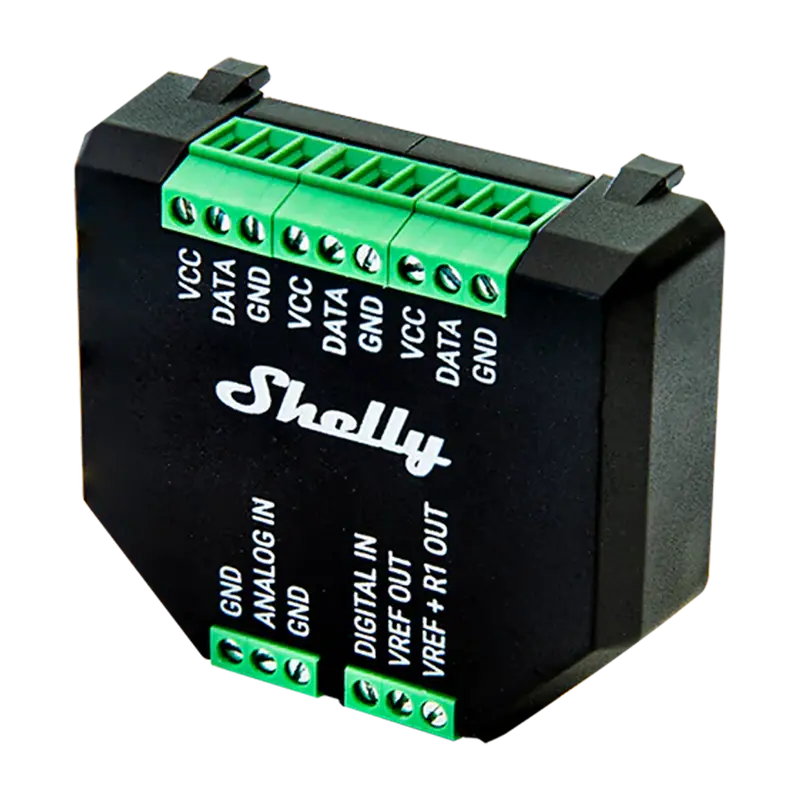 SHELLY SH-PLUS-ADDON - Shelly Plus AddOn - Conecta hasta 5 sensores de temperatura DS18B20