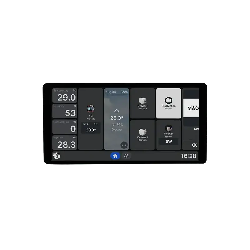 SHELLY SH-WALL-DISPLAY-X2I-B - Shelly Wall Display X2 Negro - Pantalla táctil 6,95" a color para control