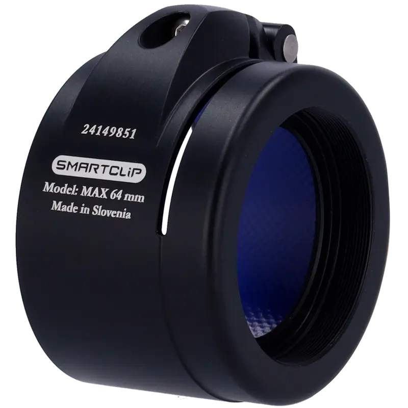 SMARTCLIP-HUNT-ADAPTER64 - Adaptador acoplable térmico clip-on - Rosca M52x0.75 - Tamaño 64 mm - Aluminio - Negro