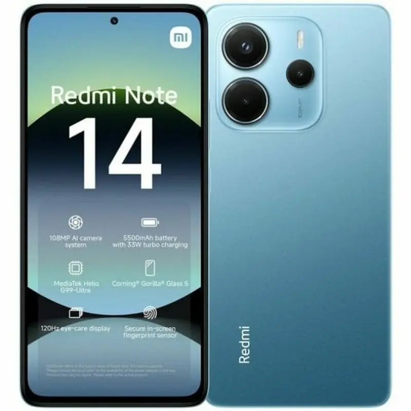 Smartphone Xiaomi Redmi Note 14 HELIO G99 ULTRA 6 GB RAM 128 GB Azul Negro 6,67"