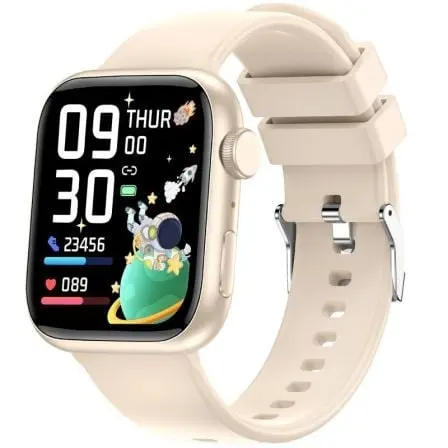 Smartwatch Forever IGo Watch 3 JW-500/ Notificaciones/ Frecuencia Cardíaca/ Marfil