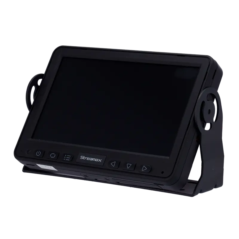 STREAMAX ST-DP7S - Monitor HD de 7 pulgadas - Soporta 4 cámaras AHD - Función espejo y volteo - Voltaje de 9 ~ 36V DC - Backlight automático