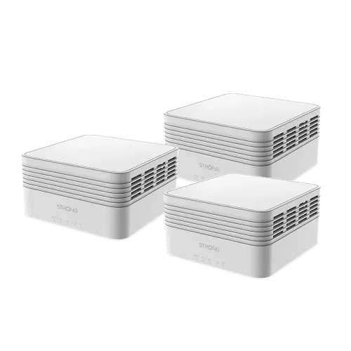 Strong MESHTRIAX3000 sistema Wi-Fi Mesh (Wi-Fi en malla) Doble banda (2,4 GHz / 5 GHz) Wi-Fi 6 (802.11ax) Blanco 3 Interno