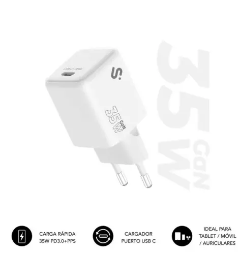 SUBBLIM CARGADOR GAN 35W CHARGER USB C