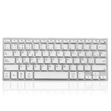 Teclado Compacto Inalambrico por Bluetooth Subblim Advance Compact/ Plata