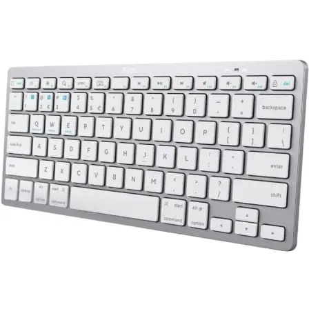 Teclado Compacto Inalambrico por Bluetooth Trust 24654/ Plata