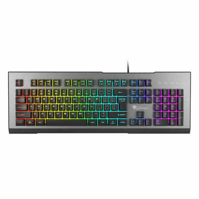 Teclado Gaming Genesis NKG-1621 Negro Aluminio Qwerty Español