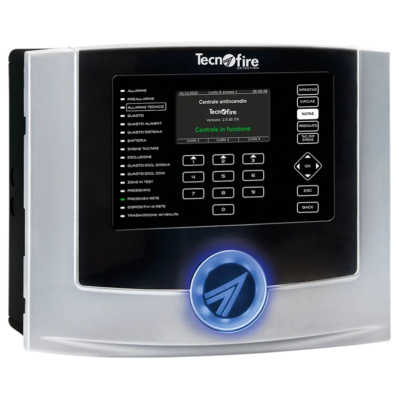 TECNOFIRE TF-TFA1-298 - Central de incendios analógica de 1 lazo - Capaz de contener dos baterías de 12V-7h.