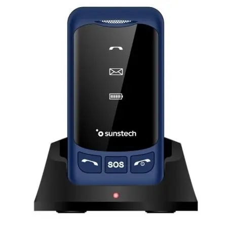 Teléfono Móvil Sunstech CELT25BL para Personas Mayores/ Azul