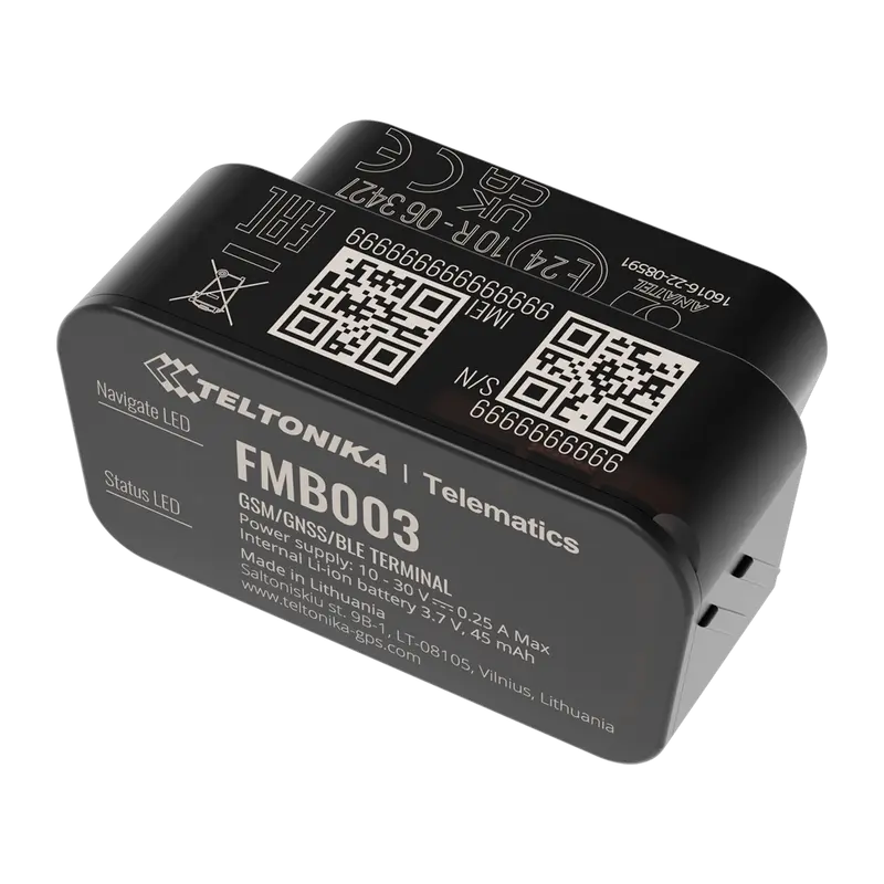 TELTONIKA TK-FMB003 - Tracker Plug & Play para vehículos - Conexión OBD - Instalación rápida y accesible - 2G y BLE para TK-EYE