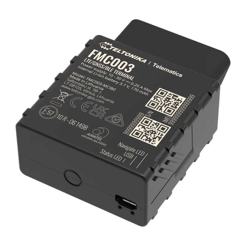 TELTONIKA TK-FMC003 - Tracker Plug & Play para vehículos - Conexión OBD - Instalación rápida y accesible - 4G, 2G y BLE para TK-EYE