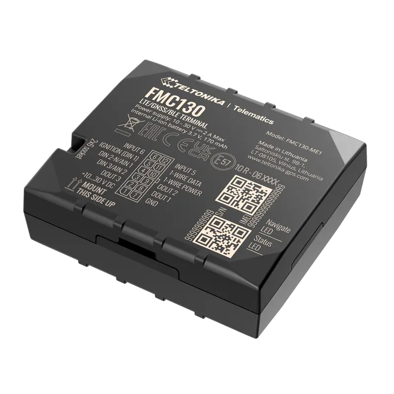 TELTONIKA TK-FMC130 - Tracker avanzado para vehículos - Conexión cableado interno - Instalación oculta bajo salpicadero