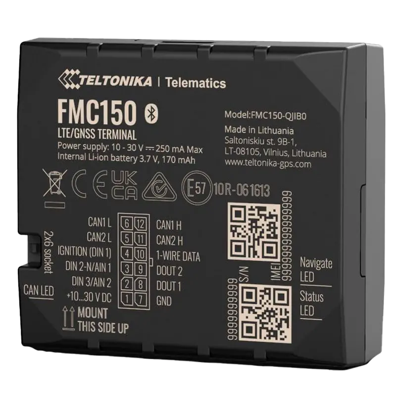 TELTONIKA TK-FMC150 - Tracker avanzado para vehículos - Conexión cableado interno - Instalación oculta bajo salpicadero