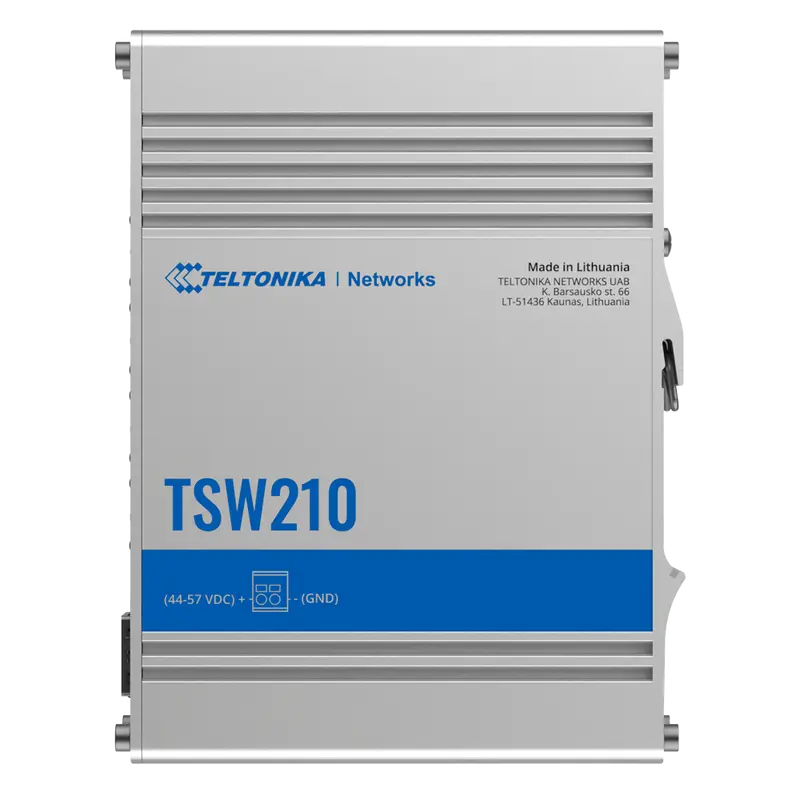 TELTONIKA TK-TSW210 - Teltonika Switch No gestionable Industrial - 8 puertos Ethernet RJ45 Gigabit +2 SFP Gigabit