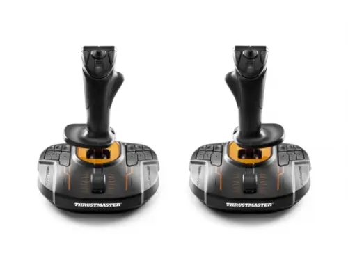 Thrustmaster T.16000M FCS SPACE SIM DUO Negro, Naranja USB Palanca de mando Analógico/Digital PC