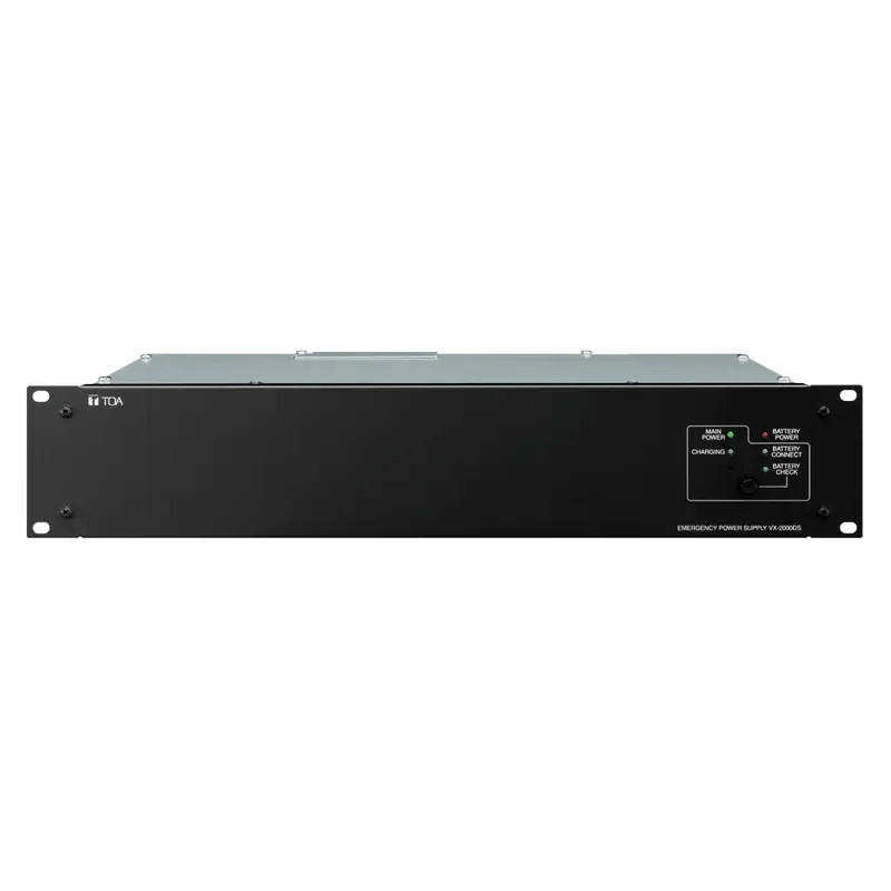 TOA-VX-2000DS - Alimentador emergencia EN54 VM-3000 - Cargador de baterías - Función UPS - Conmutación automática supervisada