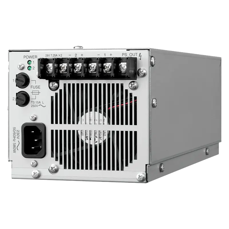 TOA-VX-200PS - Fuente de alimentación EN54 VM-3000 - Módulo para bastidor - 2 salidas DC - 210 W por salida - Necesario en amplificadores de reserva