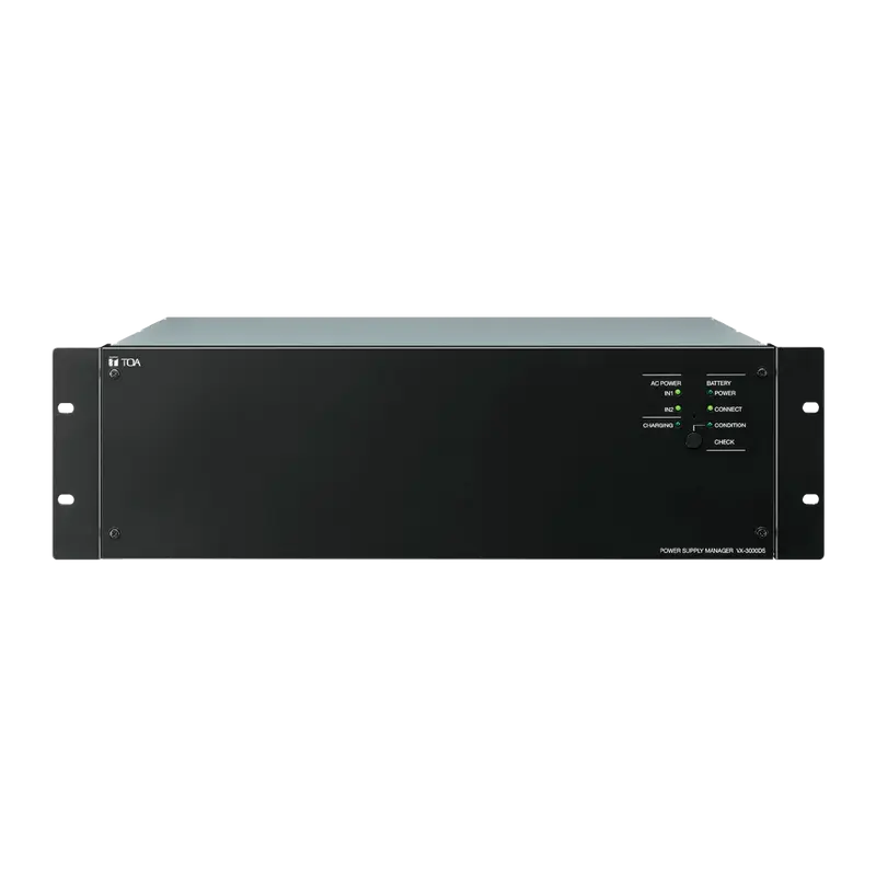 TOA-VX-3150DS - Fuente de alimentación EN54 VX-3000 - Alimentación de sistema principal - Cargador de baterías y función UPS