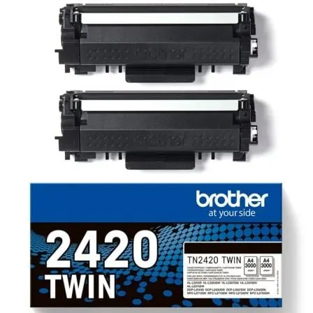 Toner Original Brother TN2420TWIN Multipack XL Alta Capacidad/ 2x Negro