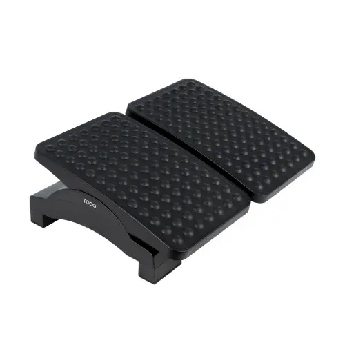 TOOQ REPOSAPIES AJUSTABLE EN ALTURA E INCLINACIÓN, NEGRO (TQFR0604-B)