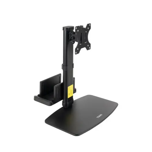 TOOQ SOPORTE MESA PANT.GIRA INCLI+MINI CPU,17-27",NEGRO