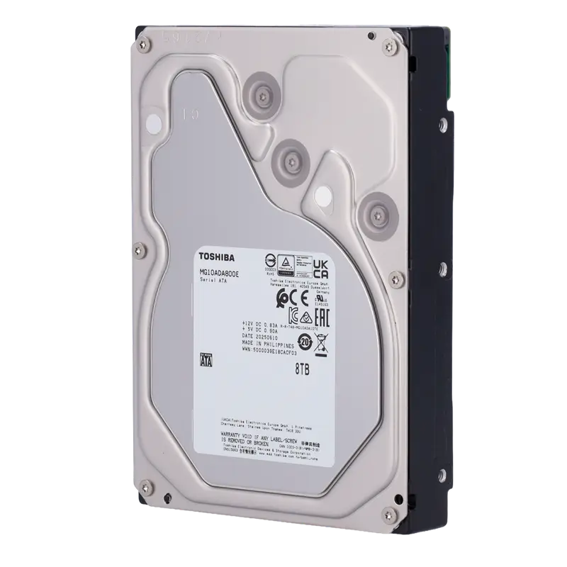 TOSHIBA HD8TB-T-AI - Disco duro Toshiba S300 AI MG10ADA800E-V - Capacidad 8 TB - Interfaz SATA 6 Gb/s