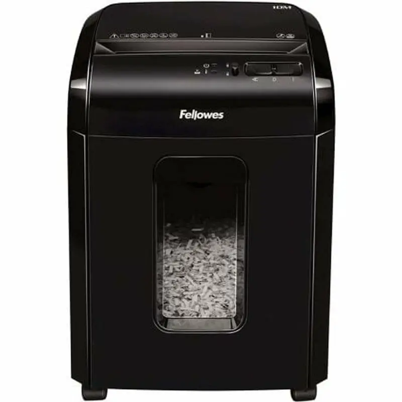 Trituradora de Papel Micro Corte Fellowes Powershred 10M 2 x 12 mm Negro
