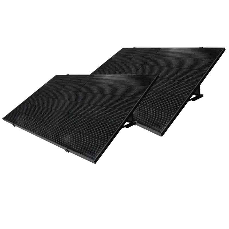 TSUN TSOL-ESK800-PB - TSUN Kit Solar Pop Up - 2 paneles Full Black 420W - Microinversor 800W - Soporte para instalación en suelo