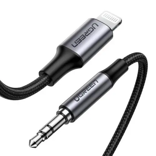 Ugreen 70509 cable de teléfono móvil Plata 1 m 3,5mm Lightning