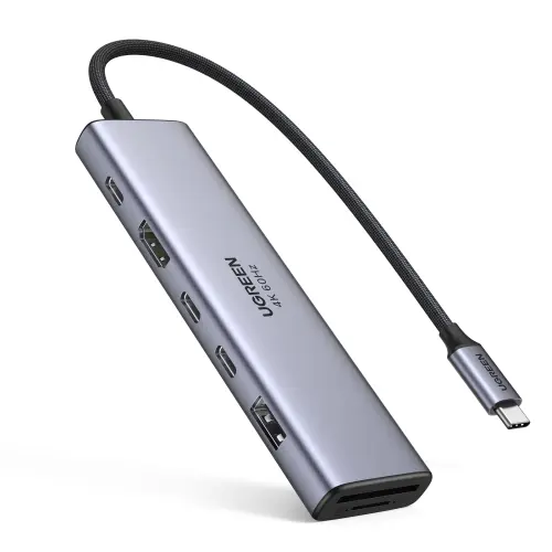 Ugreen REVODOK 7-IN-1 4K@60HZ HDMI DOCK Acoplamiento Base Gris