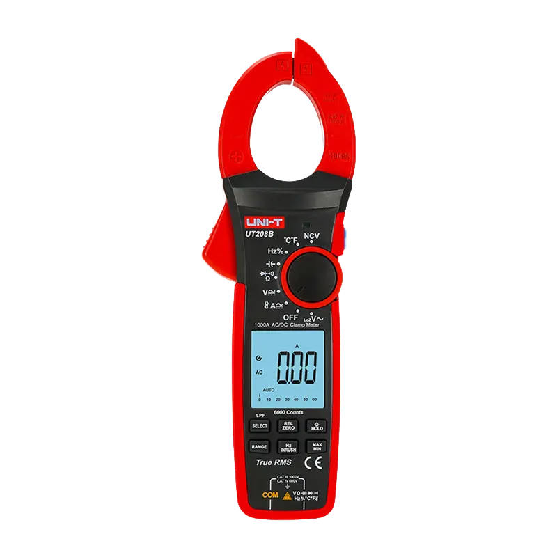 UNI-T UT208B - Pinza amperimétrica LCD - Medición en DC hasta 1000V y 1000A - Medición en AC hasta 1000V y 1000A