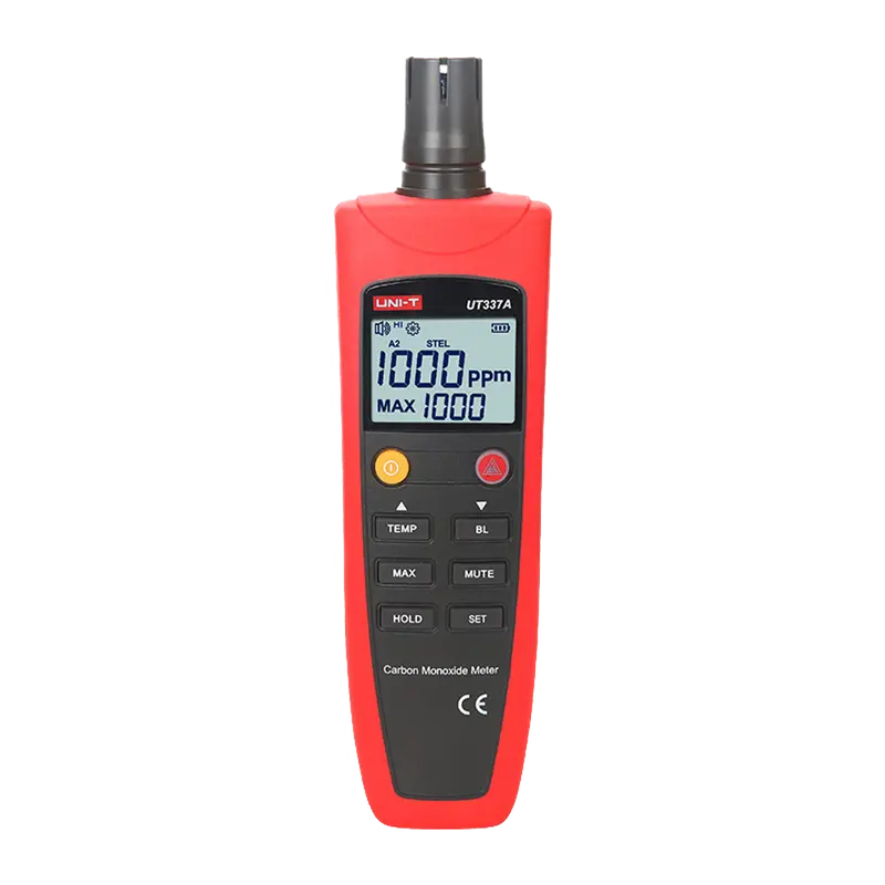 UNI-T UT337A - Medidor de monóxido de carbono (CO) - Incorpora sensor electroquímico de gas - Alarma configurable con señal audible