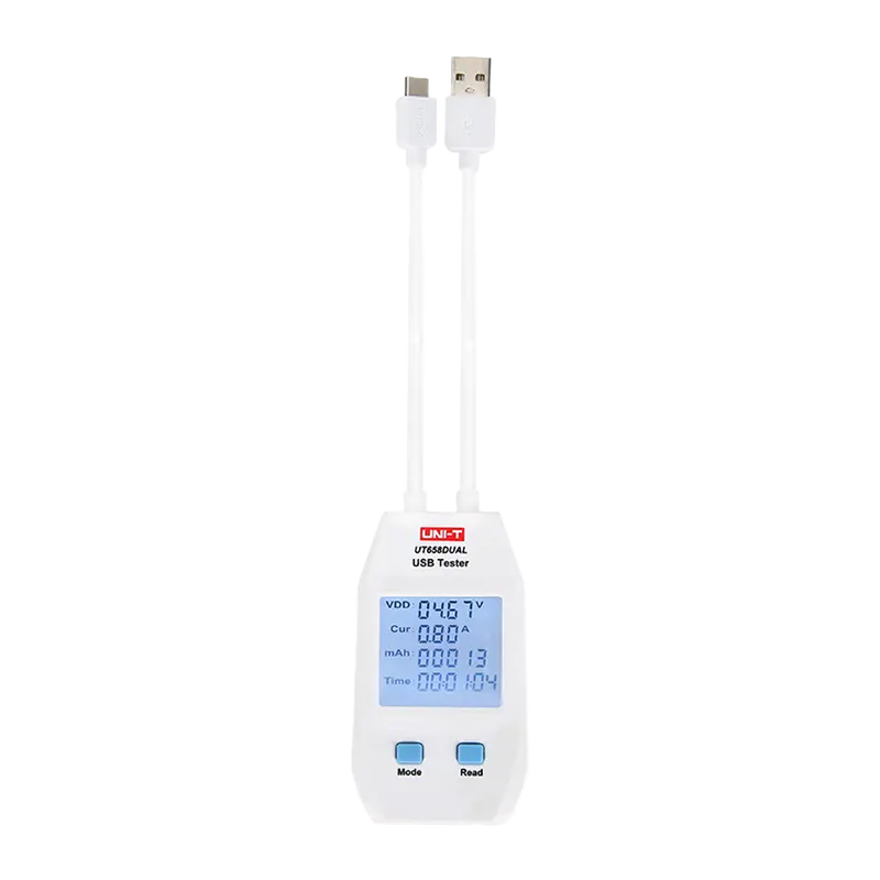 UNI-T UT658DUAL - Medidor dual de corriente y tensión UNI-T - Sencilla conexión USB Tipo A y tipo C