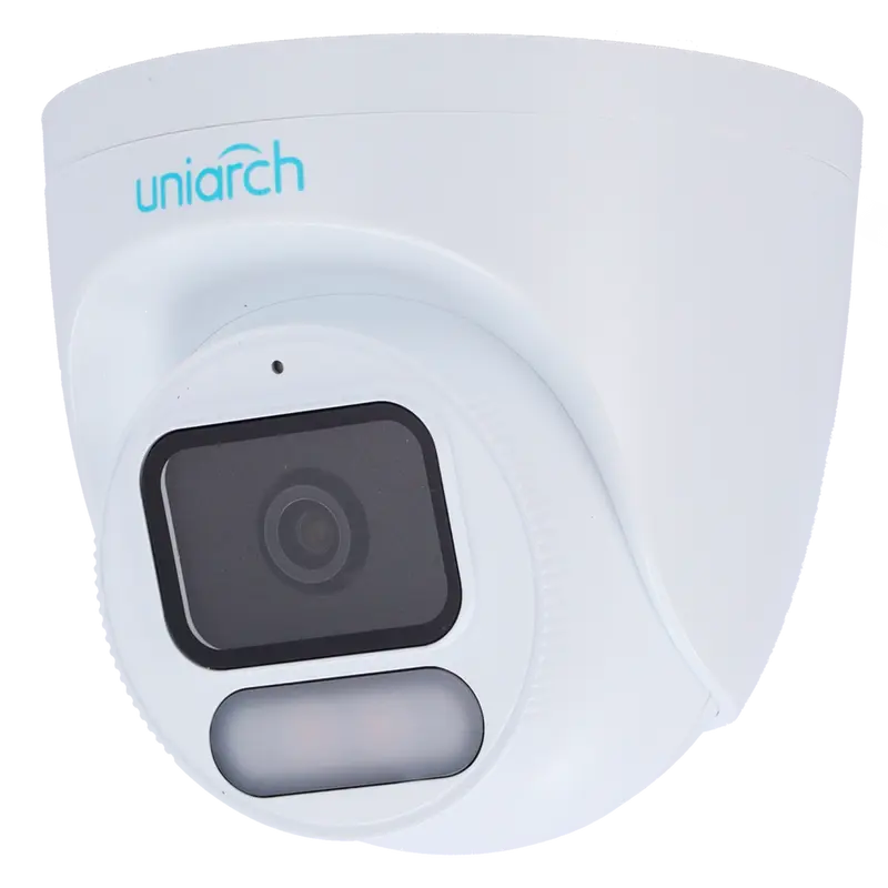 UNIARCH UV-IPC-T244-ADF28K-WP - Cámara IP Turret - 4 MP - Lente 2.8 mm - microSD 512 GB - Luz blanca 30 m - WDR 120 dB