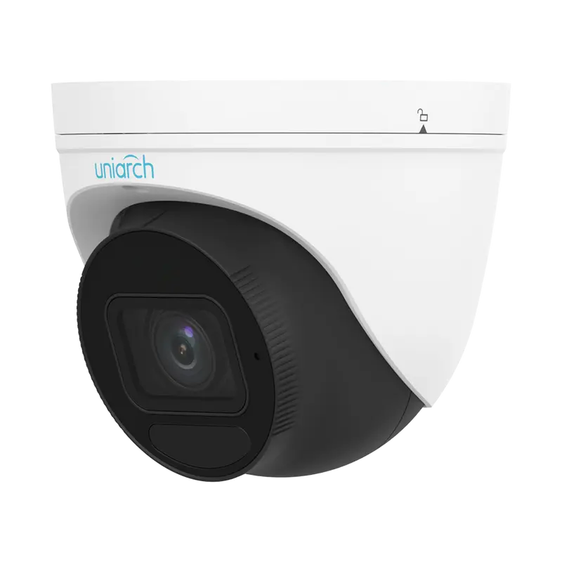 UNIARCH UV-IPC-T314-ADZK - Cámara IP Turret - 4 MP - Lente 2.8~12 mm - microSD 512 GB - IR 30 m - WDR 120 dB - SIP Lite - PoE