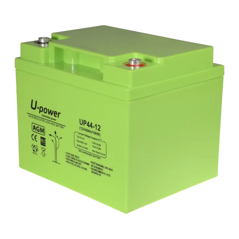 UPOWER BATT-1244-U - Batería recargable - Tecnología plomo ácido AGM - Voltaje 12 V - Capacidad 45.0 Ah